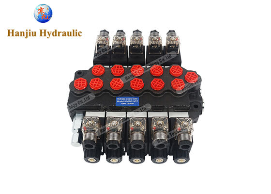 WALVOIL Valve Replacement SD5 3/8" BSP 5 BANK DIRECTIONAL CONTROL VALVE 45LPM, Solenoid control