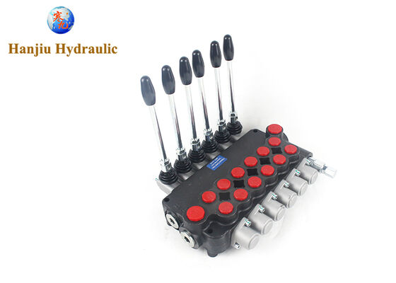 P80 Series Monoblock Control Valves，6 handles with spring control, BSPP ports