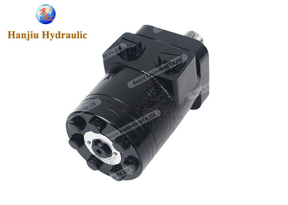 Hanjiu BMPH-50-H4-R-S 50cc ( 3.15Cu") Hydraulic Motor with 4 bolt squre mounting and Key shaft，Continuous torque output, stable operation, and rapid response.